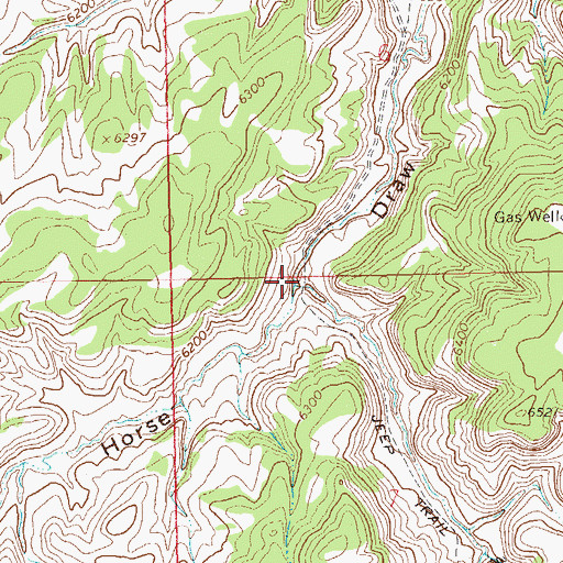 Topographic Map of Red Wash, CO