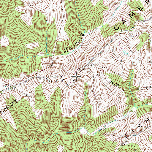Topographic Map of Greenwood School (historical), WV