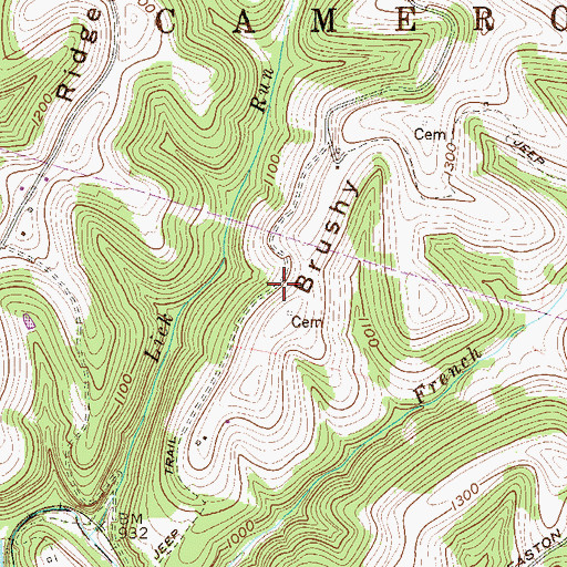 Topographic Map of Harris School (historical), WV