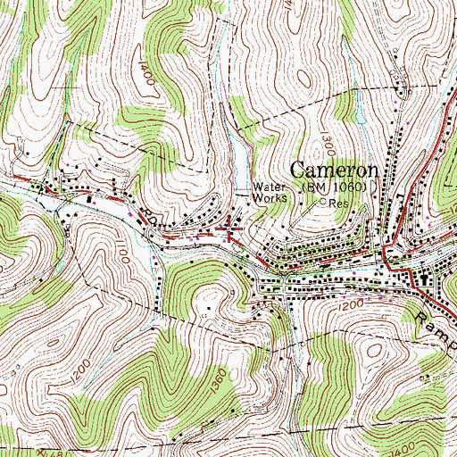 Topographic Map of House of Prayer Church, WV