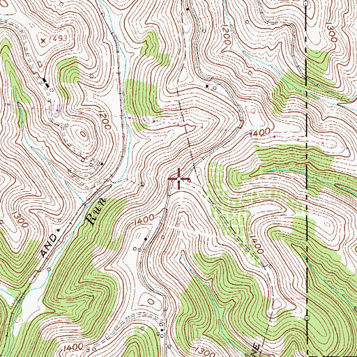 Topographic Map of Hupp School (historical), WV
