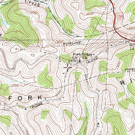 Topographic Map of Lowe School (historical), WV