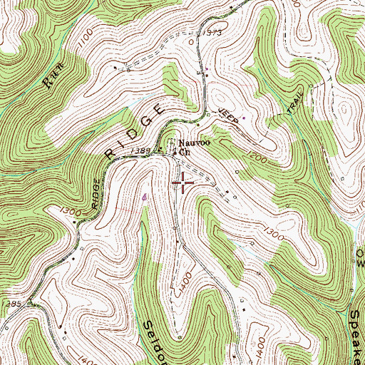 Topographic Map of Nauvoo School (historical), WV