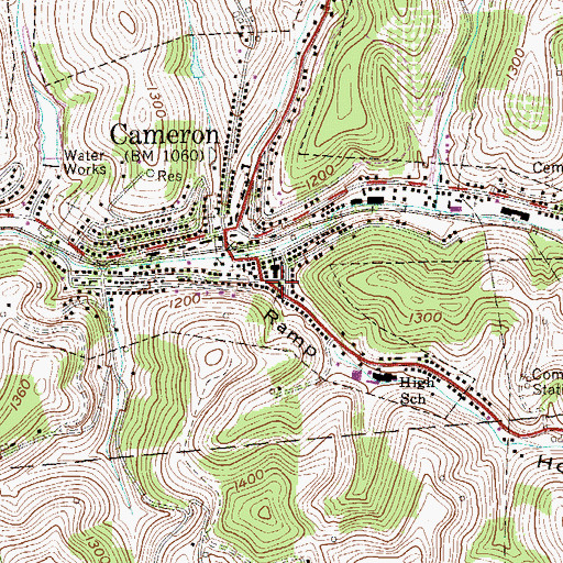 Topographic Map of Saint Martins Catholic Church, WV