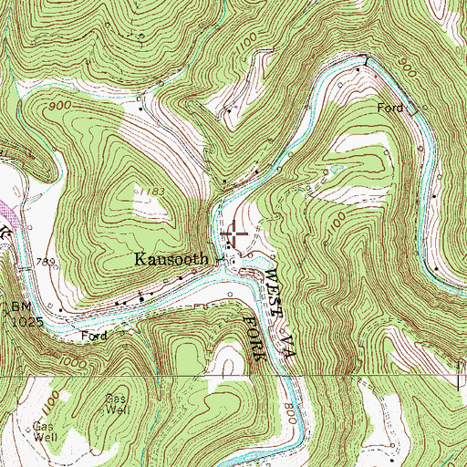 Topographic Map of Township Hall School (historical), WV