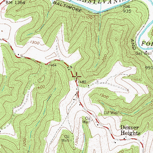Topographic Map of Bellton Mill School (historical), WV