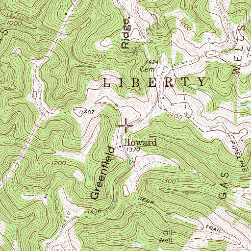 Topographic Map of Howard School (historical), WV