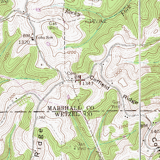 Topographic Map of Pioneer School (historical), WV