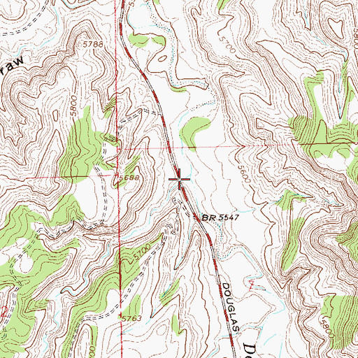 Topographic Map of No Name Draw, CO