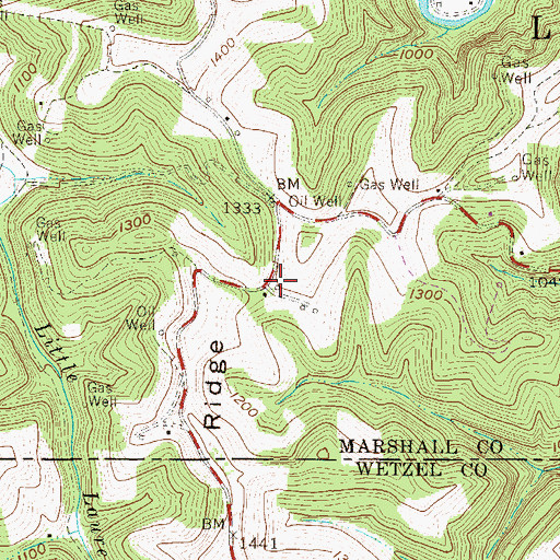Topographic Map of Walnut Grove School (historical), WV