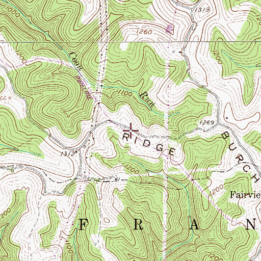 Topographic Map of Wayne School (historical), WV