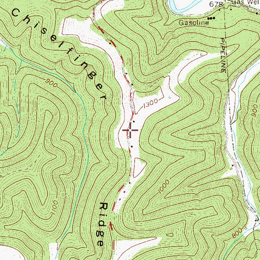 Topographic Map of Chiselfinger School (historical), WV