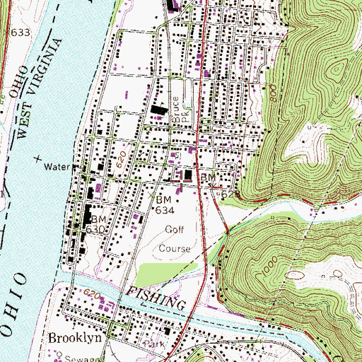 Topographic Map of Church of Christ, WV