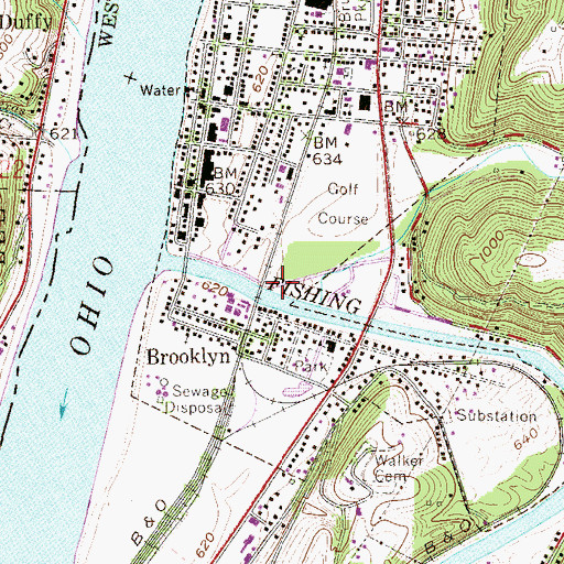 Topographic Map of Fishing Creek Lift Station, WV