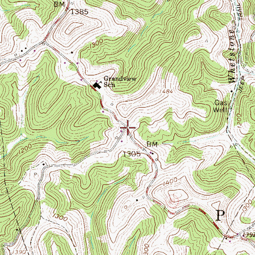 Topographic Map of Five Points (historical), WV
