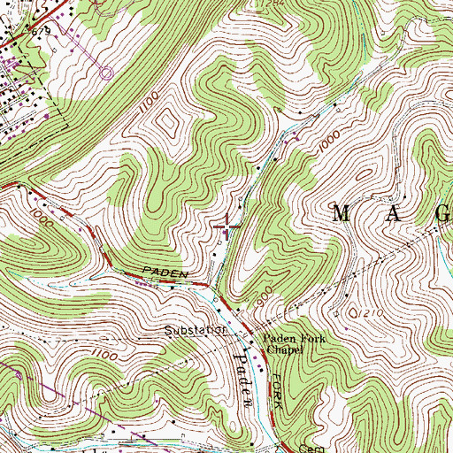 Topographic Map of Greenlee School (historical), WV