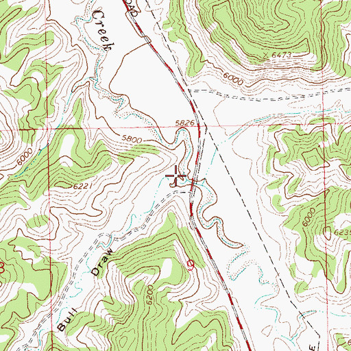 Topographic Map of Big Bull Draw, CO