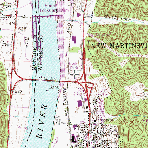 Topographic Map of Lockhaven Trailer Court, WV