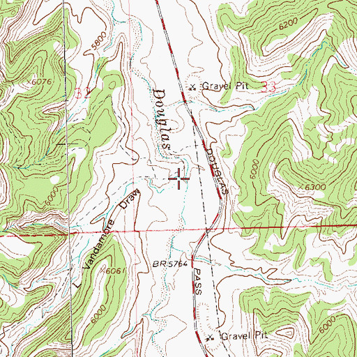 Topographic Map of Little Vandamore Draw, CO