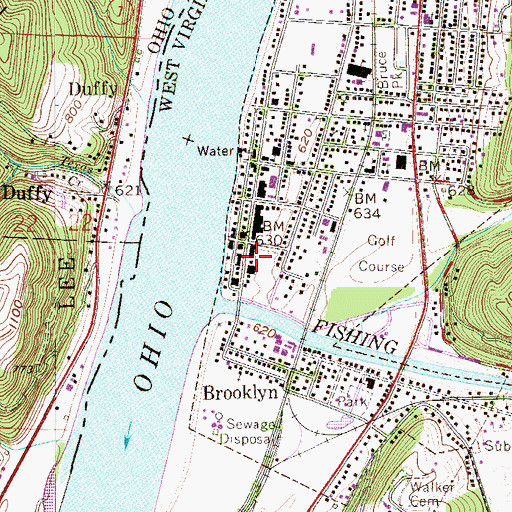 Topographic Map of West Virginia Northern Community College - New Martinsburg, WV