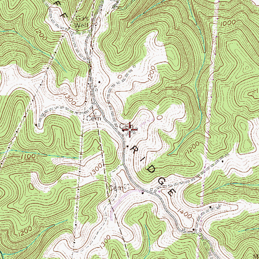Topographic Map of Parsons Cemetery, WV