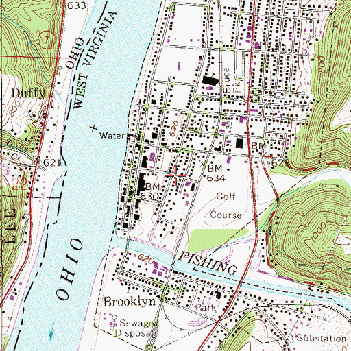 Topographic Map of Saint Johns United Methodist Church, WV