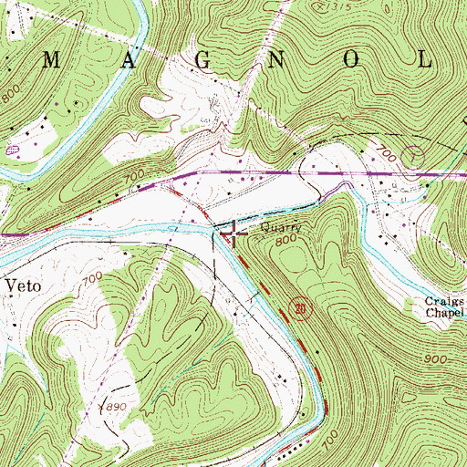 Topographic Map of Union School (historical), WV