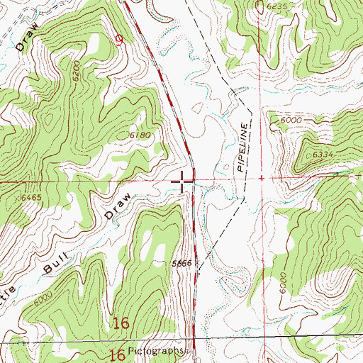 Topographic Map of Little Bull Draw, CO