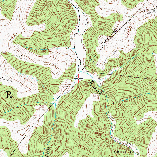 Topographic Map of Bear Run School (historical), WV