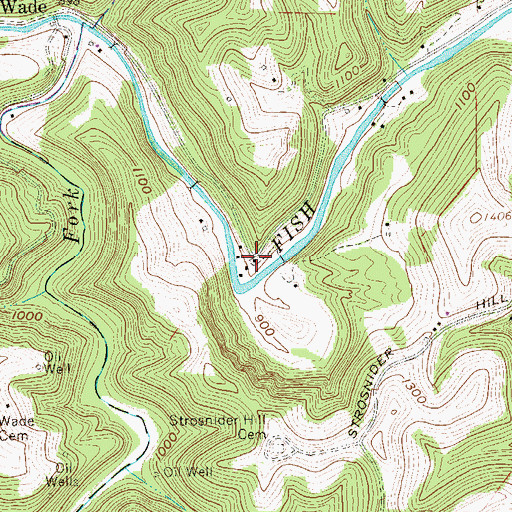 Topographic Map of Beaverdam School (historical), WV