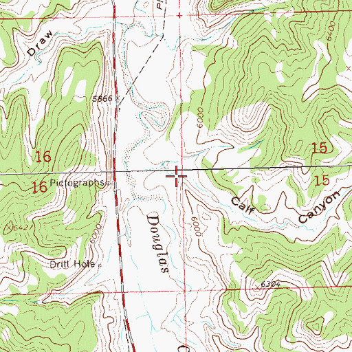 Topographic Map of Calf Canyon, CO