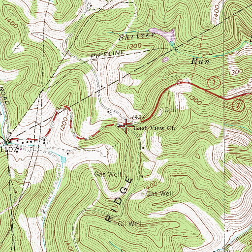 Topographic Map of East View School (historical), WV