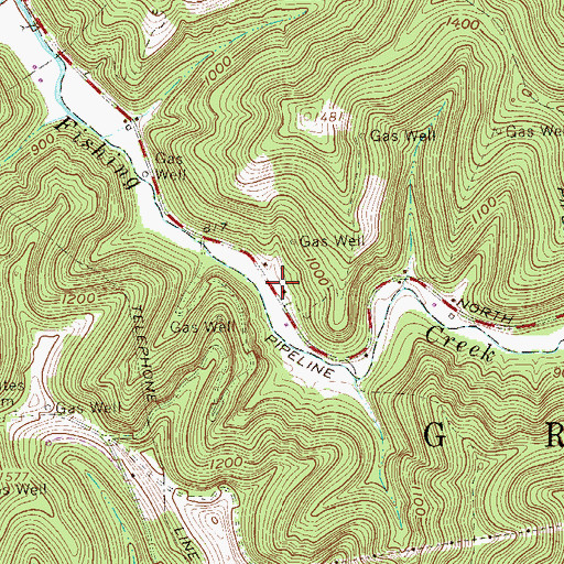 Topographic Map of Elm Grove School (historical), WV