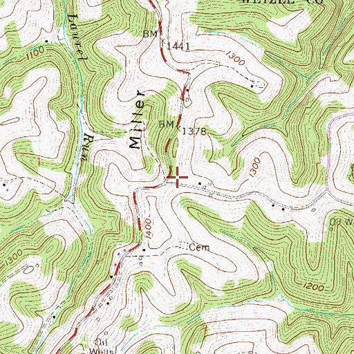 Topographic Map of Fanlight School (historical), WV