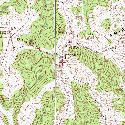 Topographic Map of Friendship School (historical), WV