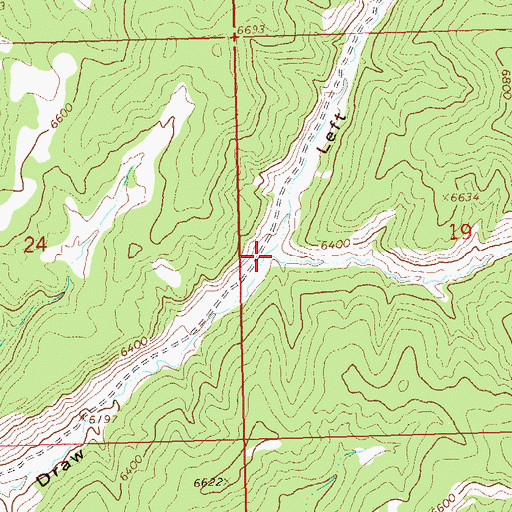 Topographic Map of Left Fork Rocky Point Draw, CO