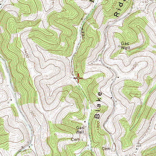 Topographic Map of Green Valley School (historical), WV