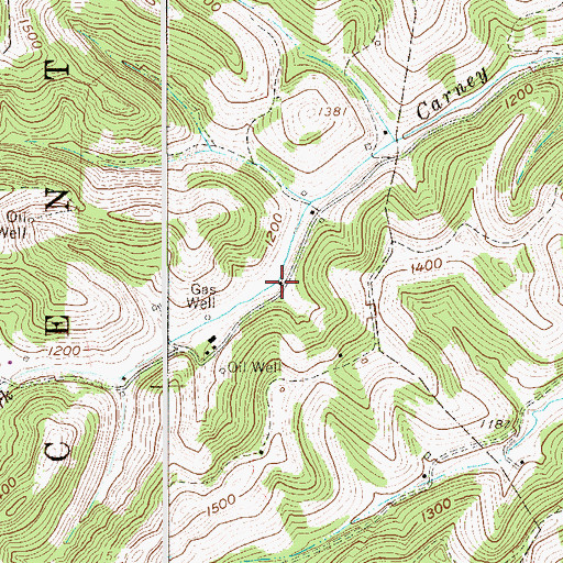 Topographic Map of Green Valley School (historical), WV