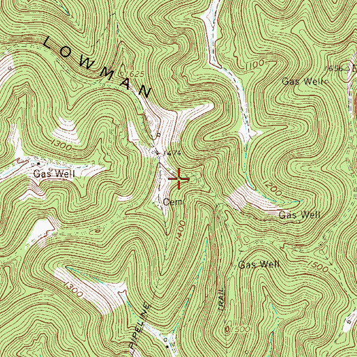 Topographic Map of Hickory Knob School (historical), WV