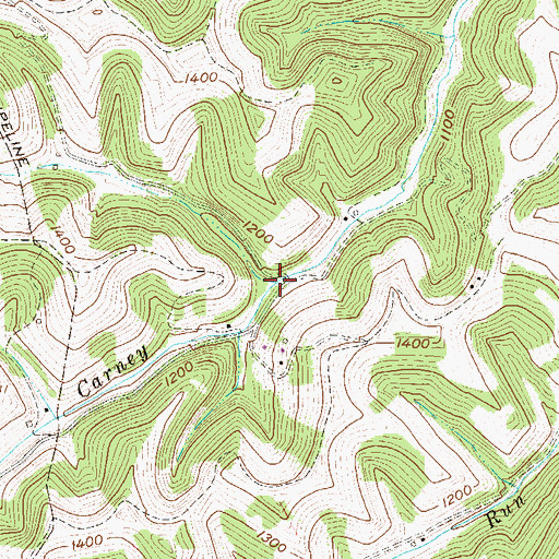 Topographic Map of Isaac Run, WV