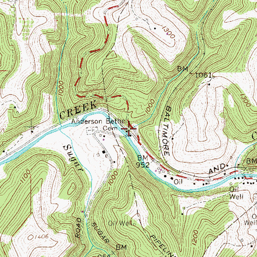 Topographic Map of Littleton Church of God, WV