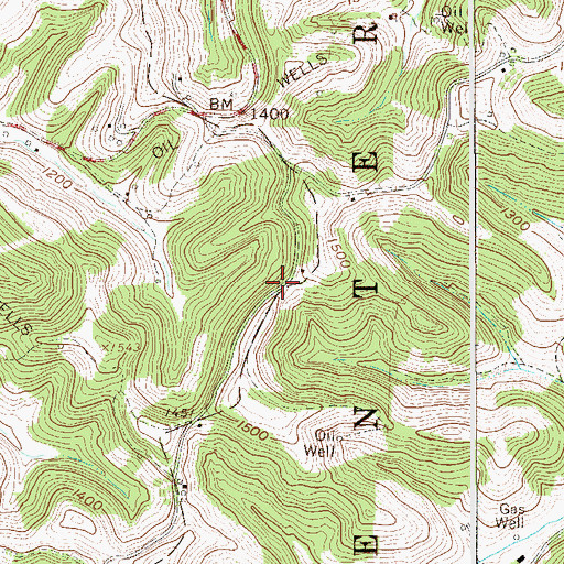 Topographic Map of McBride Ridge, WV