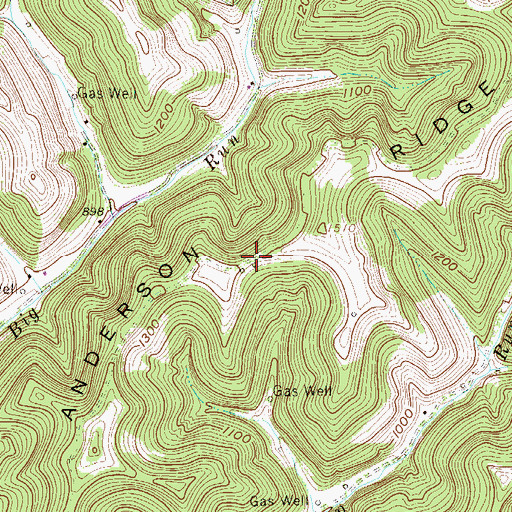 Topographic Map of Oak Grove School (historical), WV