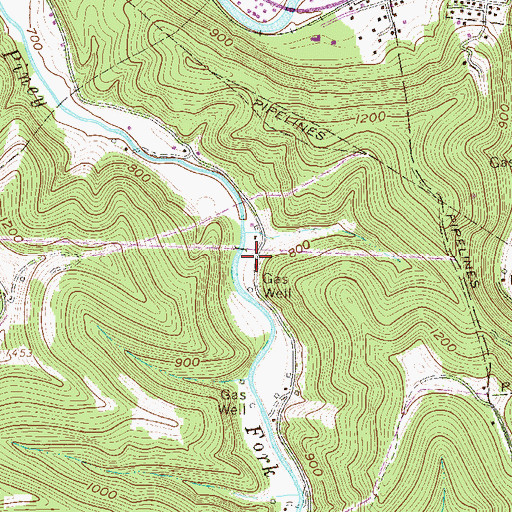 Topographic Map of Otter Den School (historical), WV