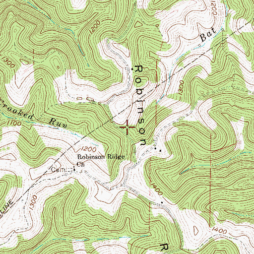 Topographic Map of Robinson Ridge School (historical), WV