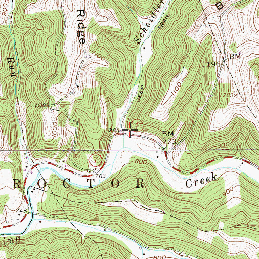 Topographic Map of Scheidler Run Church (historical), WV