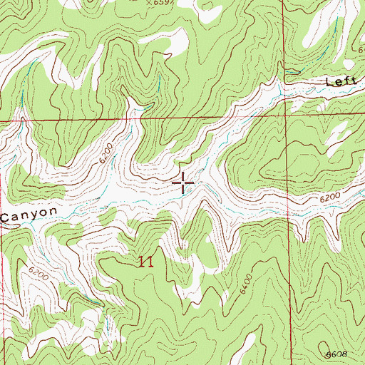 Topographic Map of Left Fork Cow Canyon, CO