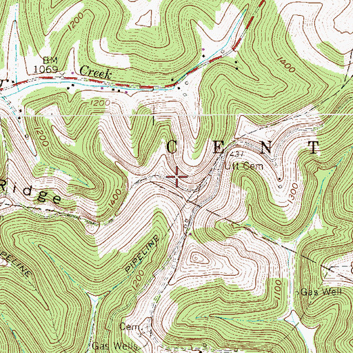 Topographic Map of Utt School (historical), WV
