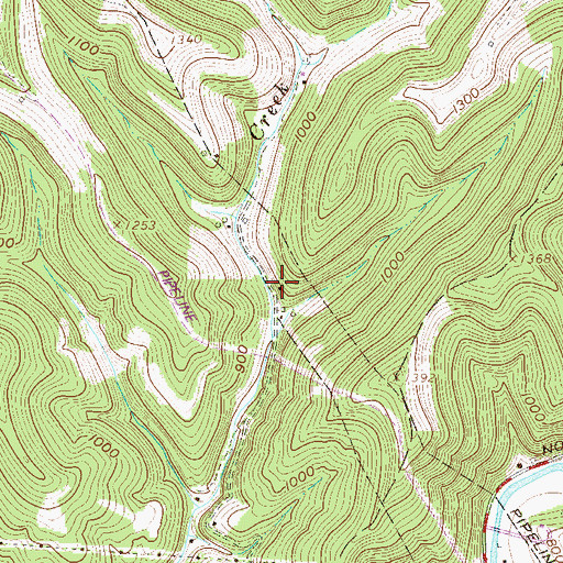 Topographic Map of Wesley Chapel (historical), WV