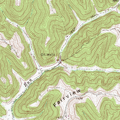 Topographic Map of Williams Valley School (historical), WV